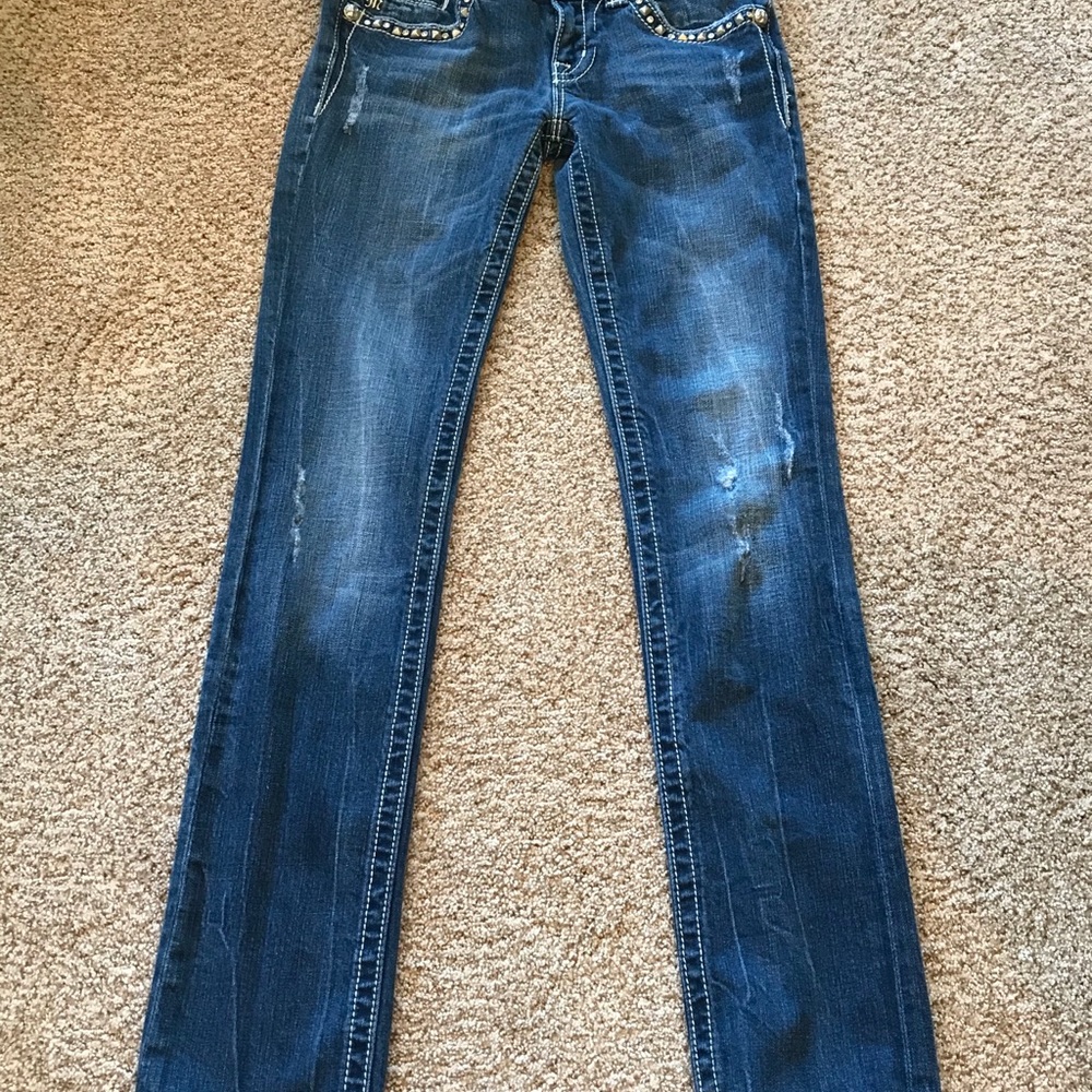 MISS ME STRAIGHT LEG JEANS SZ 27!!